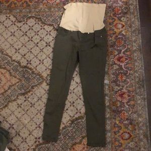 Olive green maternity pants